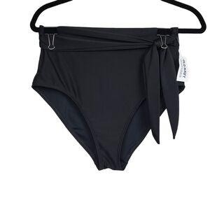 Old Navy Womens Black Side Tie High Rise Bikini Swimsuit Size M NWT